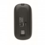 Souris sans fil en ABS avec batterie USB et câble inclus couleur noir troisième vue