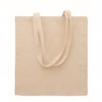 Tote bag en polycoton avec longues anses 130 g/m² couleur beige