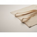 Tote bag en polycoton avec longues anses 130 g/m² couleur beige troisième vue photographique