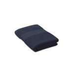 Serviette en coton bio douce et absorbante 360 g/m² 50x30 couleur bleu