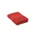 Serviette en coton bio douce et absorbante 360 g/m² 50x30 couleur rouge