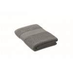 Serviette en coton bio douce et absorbante 360 g/m² 50x30 couleur gris