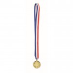 Médaille en fer avec ruban tricolore bleu, blanc, rouge couleur doré troisième vue