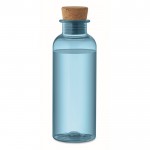 Bouteille Tritan Renew™ avec bouchon rond en liège 500 ml couleur bleu transparent deuxième vue