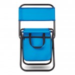 Chaise pliable publicitaire avec un frigo couleur bleu roi troisième vue