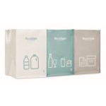 3 sacs pour le recyclage en RPET couleur multicolore avec logo