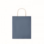 Petit sac en papier pour entreprises couleur bleu troisième vue