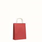Petit sac en papier pour entreprises couleur rouge