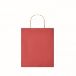 Petit sac en papier pour entreprises couleur rouge troisième vue