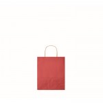 Petit sac en papier pour entreprises couleur rouge cinquième vue