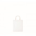 Petit sac en papier pour entreprises couleur blanc deuxième vue