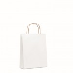 Petit sac en papier pour entreprises couleur blanc quatrième vue