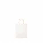 Petit sac en papier pour entreprises couleur blanc cinquième vue
