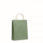 Petit sac en papier pour entreprises couleur vert quatrième vue