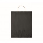 Grand sac papier cadeau coloré couleur noir troisième vue