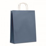 Grand sac papier cadeau coloré couleur bleu