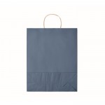 Grand sac papier cadeau coloré couleur bleu troisième vue