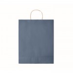 Grand sac papier cadeau coloré couleur bleu quatrième vue