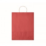 Grand sac papier cadeau coloré couleur rouge troisième vue