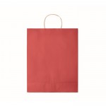 Grand sac papier cadeau coloré couleur rouge quatrième vue