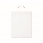 Grand sac papier cadeau coloré couleur blanc deuxième vue