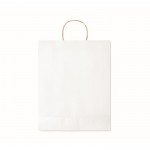 Grand sac papier cadeau coloré couleur blanc quatrième vue