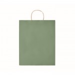 Grand sac papier cadeau coloré couleur vert deuxième vue