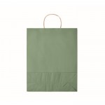 Grand sac papier cadeau coloré couleur vert troisième vue
