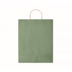 Grand sac papier cadeau coloré couleur vert quatrième vue