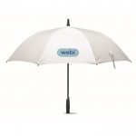 Parapluie tempête très résistant couleur blanc avec logo