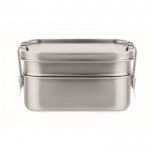 Lunch box en acier inoxydable couleur argenté mat quatrième vue