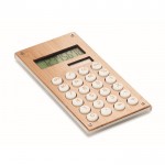 Calculatrice personnalisée en bambou couleur bois