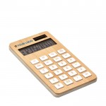 Calculatrice personnalisable bambou avec zone d'impression