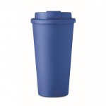 Mug takeaway publicitaire transportable couleur bleu deuxième vue