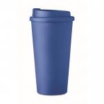 Mug takeaway publicitaire transportable couleur bleu quatrième vue