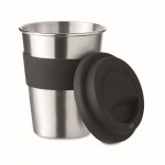 Mug take away personnalisé en acier inox couleur noir première vue