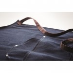 Tablier en jean avec 3 poches de 240 gr/m2 couleur bleu vue photo