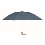 Parapluie pliable et réversible en RPET couleur bleu