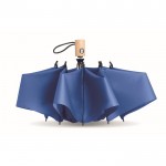 Parapluie pliable et réversible en RPET couleur bleu roi troisième vue