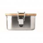 Petite lunch box personnalisable en inox couleur bois huitième vue