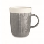 Mug publicitaire avec design tricot couleur gris