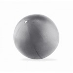 Ballon de yoga ou pilates gonflable couleur argenté mat deuxième vue