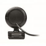 Webcam avec microphone et anneau lumineux couleur noir sixième vue