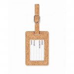 Etiqueta de corcho para equipaje con tarjeta transparente couleur beige troisième vue