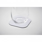 Dessous de verre imprimés par sublimation couleur blanc vue photographique
