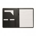 Portefeuille personnalisé à compartiments couleur noir première vue