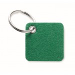 Porte-clés personnalisé en feutre RPET couleur vert première vue