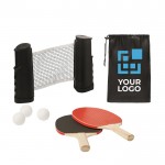 Kit de ping-pong avec filet enroulable avec zone d'impression