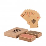 Deux jeux de cartes en papier recyclé avec zone d'impression