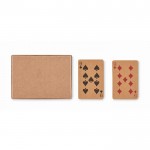 Deux jeux de cartes en papier recyclé couleur bois troisième vue